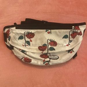 petals and peacocks rose waist bag